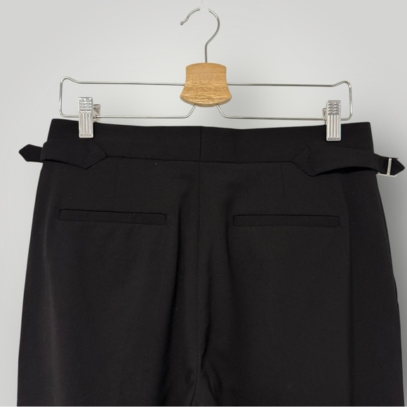 EVERLANE Wool High Waisted Wide Leg Pants Black Sz 6 - Picture 6 of 10